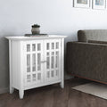 White Solid Wood Storage Media Cabinet A522
