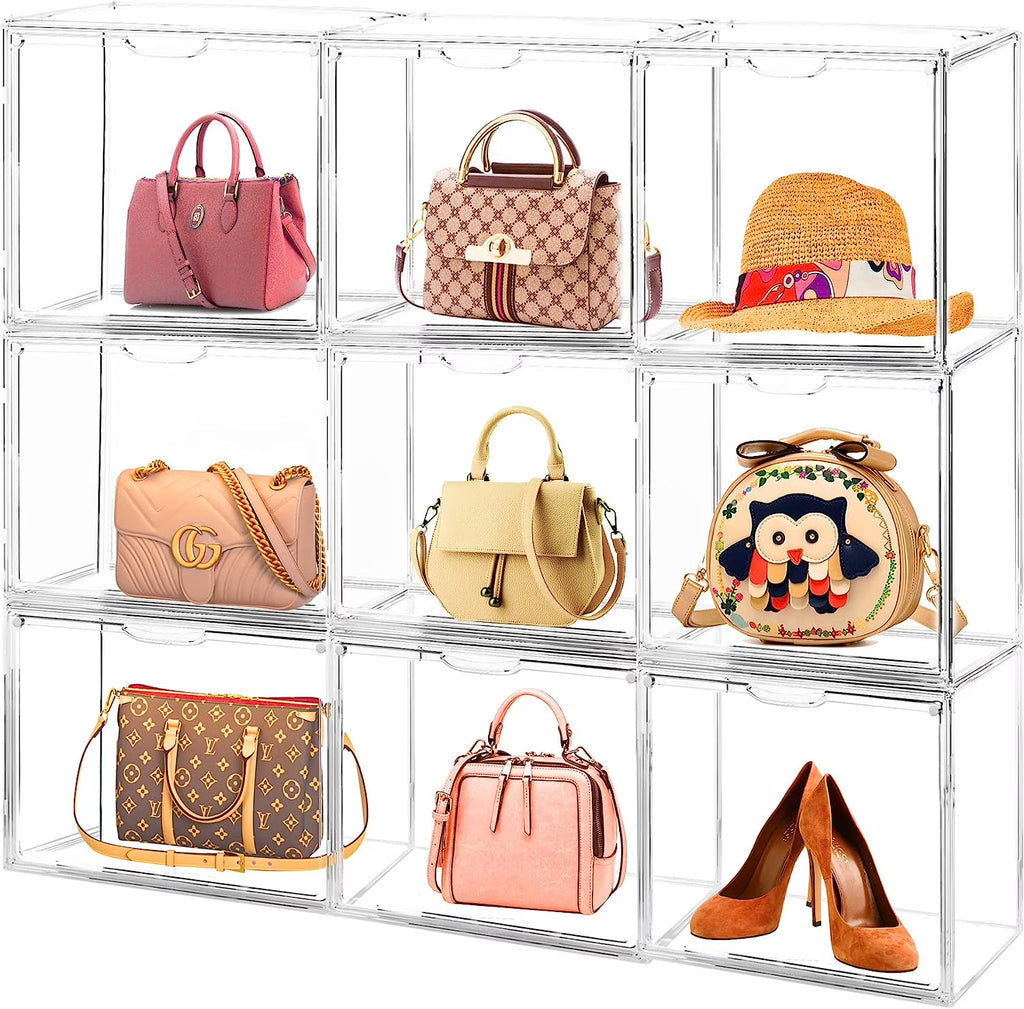 6Pack Clear Acrylic Storage Box with Magnetic Door W7744