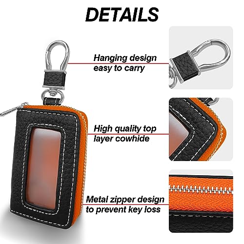Leather Car Key Fob Cover Case Q8708