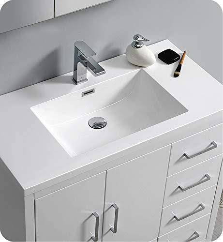 36x22 Glossy White Free Standing Bathroom Cabinet K5357