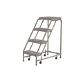 4-Step Rolling Ladder, Ribbed Step Tread, 40 in Overall Height, 350 lb Load Capacity B4343