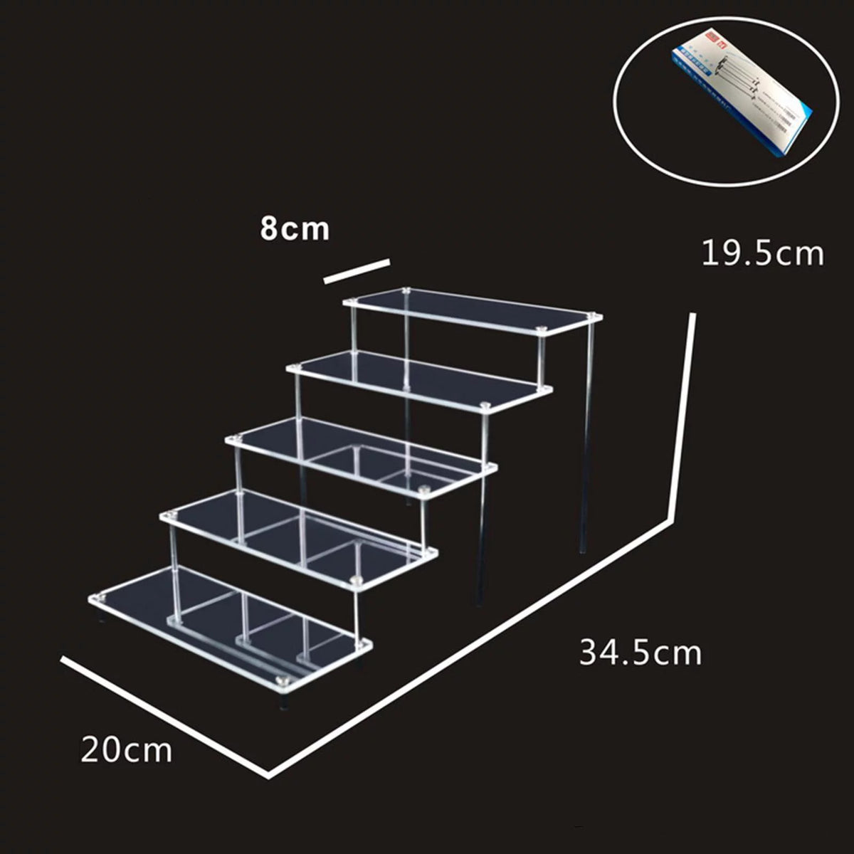 5 Tier Acrylic Display Riser Shelf H997771