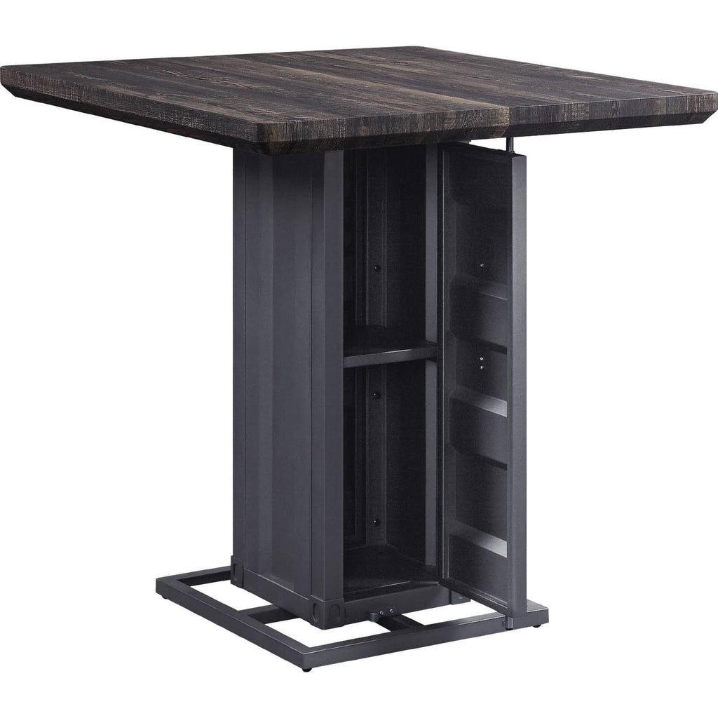 Counter Height Table Antique Walnut Gunmetal X915620