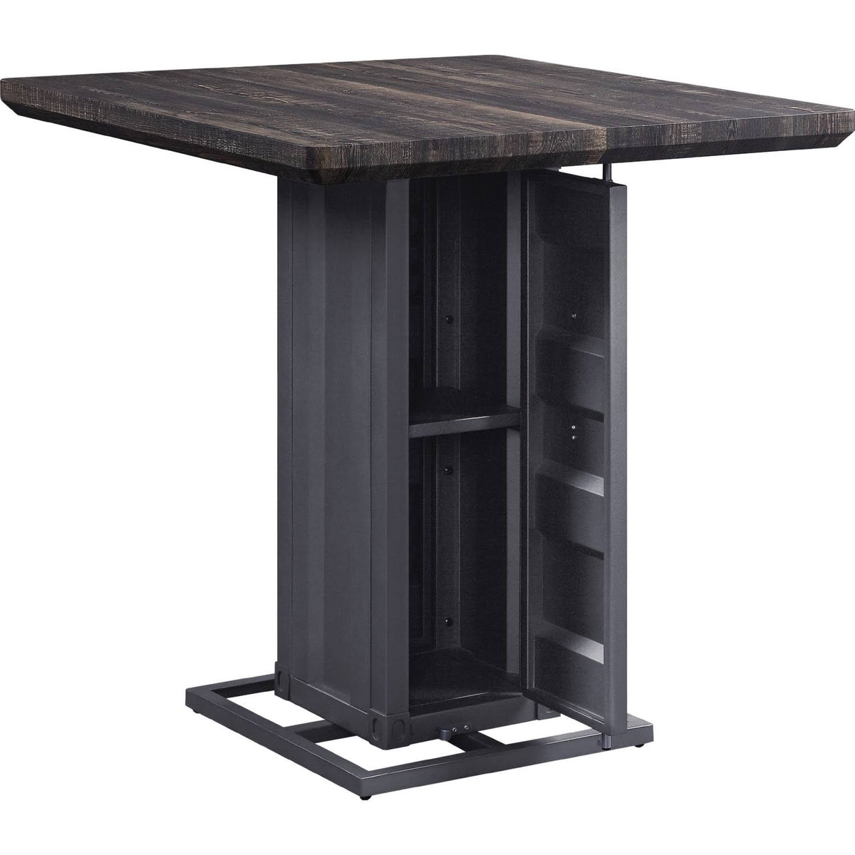 Counter Height Table Antique Walnut Gunmetal X915620