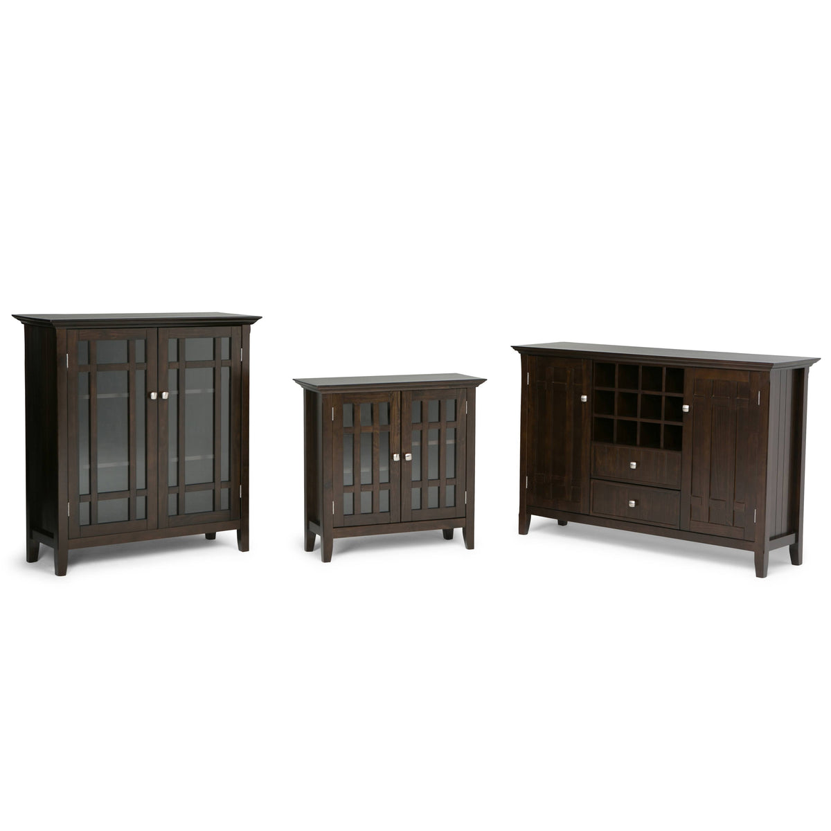 White Solid Wood Storage Media Cabinet A522
