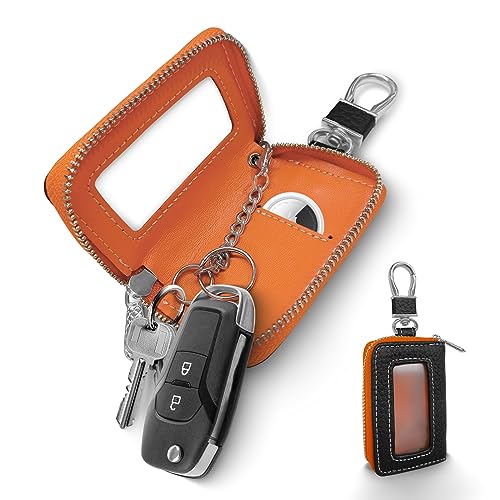 Leather Car Key Fob Cover Case Q8708