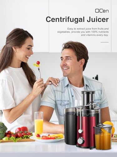 800W Centrifugal Juicer Extractor with Wide Mouth 3” Feed Chute, Stainless Steel, Black D2698
