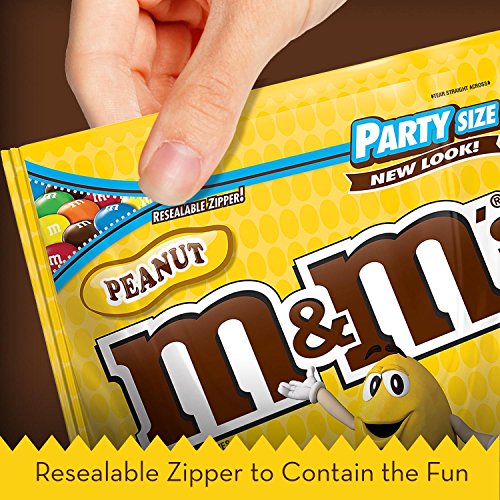 M&M's Peanut Candy, 19.2 Ounce (4 Bags) J4363