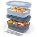 2-Pack Plastic Food Storage Container Bento Box S874