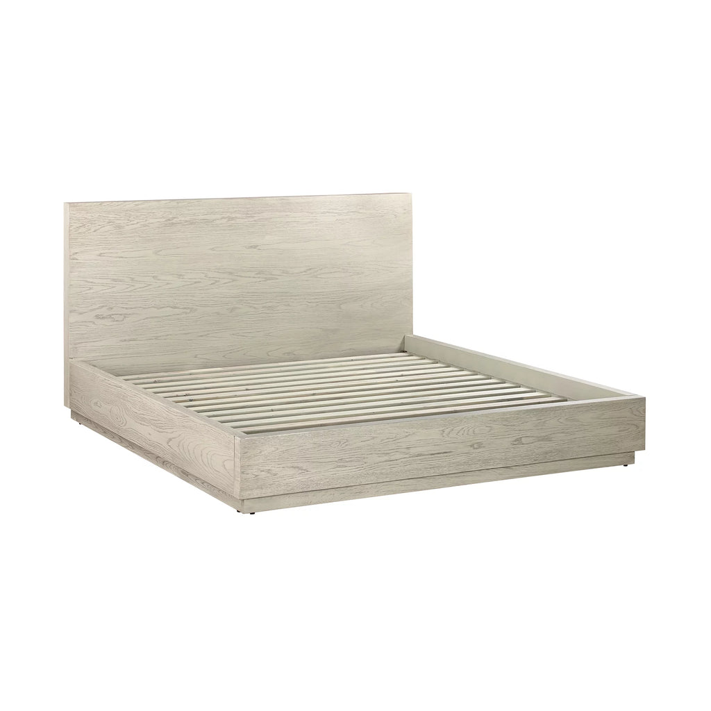 Grey Oak Wood Queen Platform Bed Frame D848