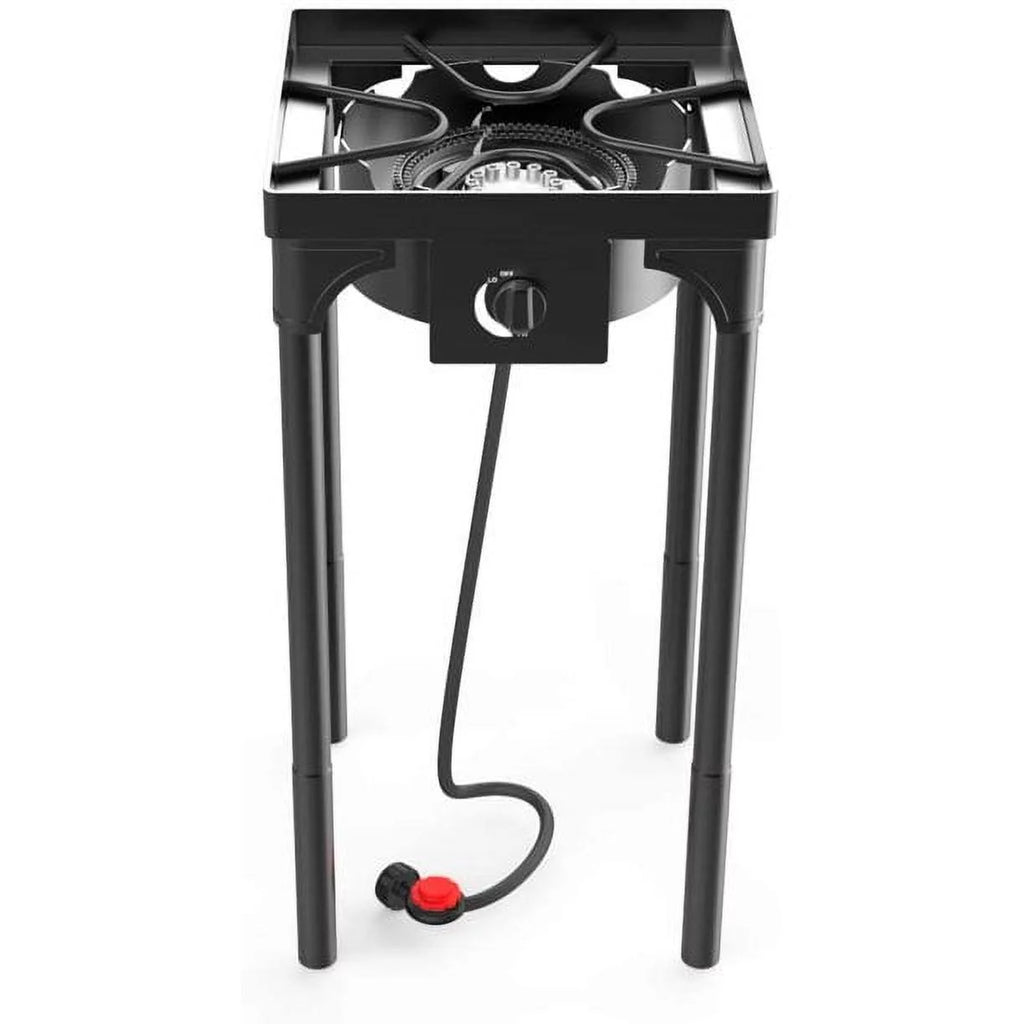 Portable Propane Stove, Single Burner with Gas Hose, Detachable Legs Q65931
