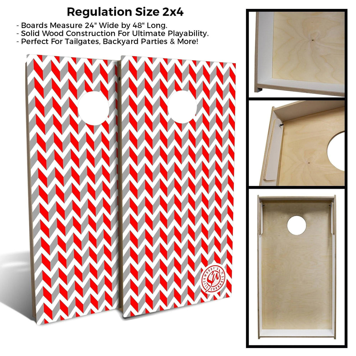 Gray Cornhole Board Set with Carrying Case F593807