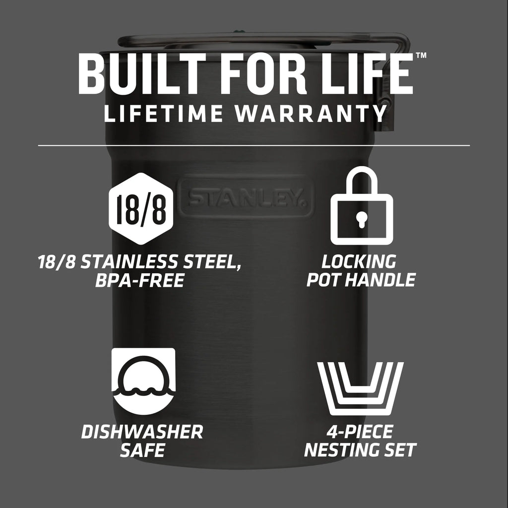 Stainless Steel Camping Cookware Set J3033