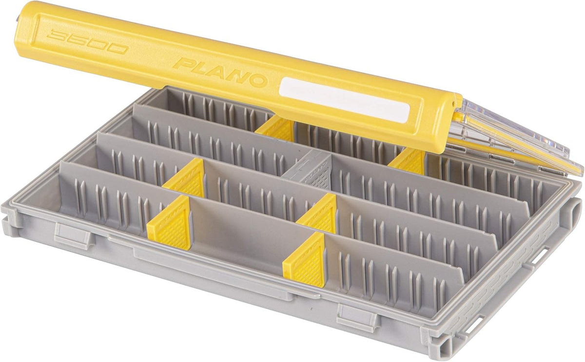 Gray and Yellow Clear Lid Tackle Utility Box C189