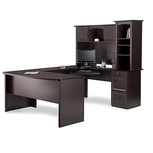 Walnut U-Shaped Executive Desk Q794435
