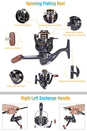 Carbon Fiber Telescopic Fishing Rod and Reel Combo with Carrier Bag B47559
