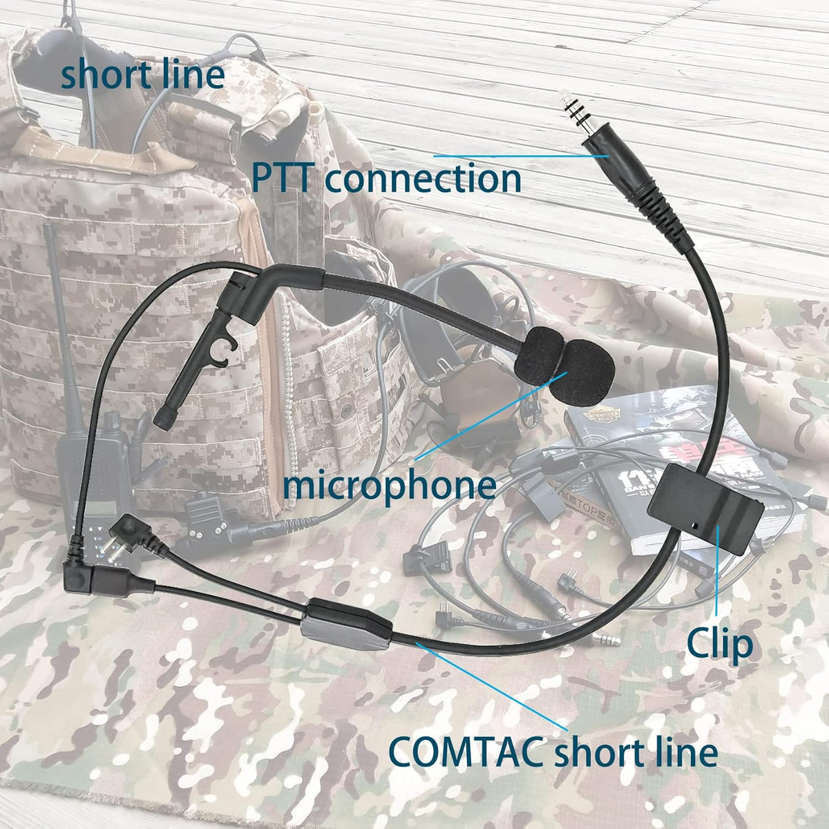 Y Cable Connector Boom Microphone D5540