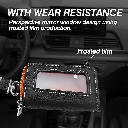 Leather Car Key Fob Cover Case Q8708