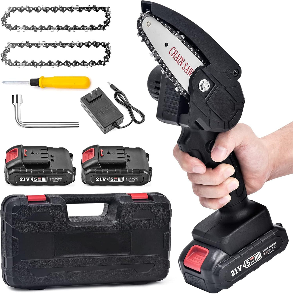 Cordless Electric Mini Chainsaw with 2 Batteries L24107