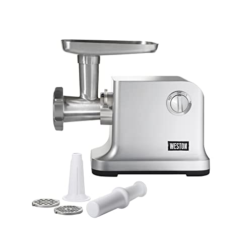Electric Meat Grinder & Sausage Stuffer, 750 Watt, Stainless Steel Grinding Plates, Die-Cast Aluminum J82387
