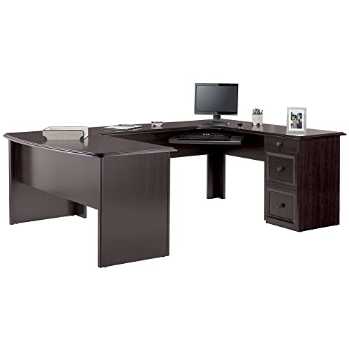 Walnut U-Shaped Executive Desk Q794435