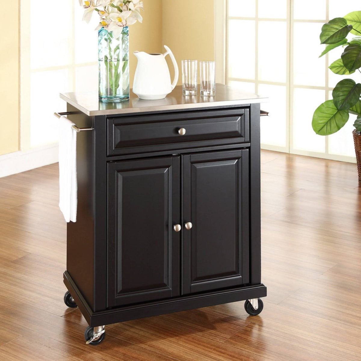 Stainless Steel Top Portable Kitchen Cart Island Q586