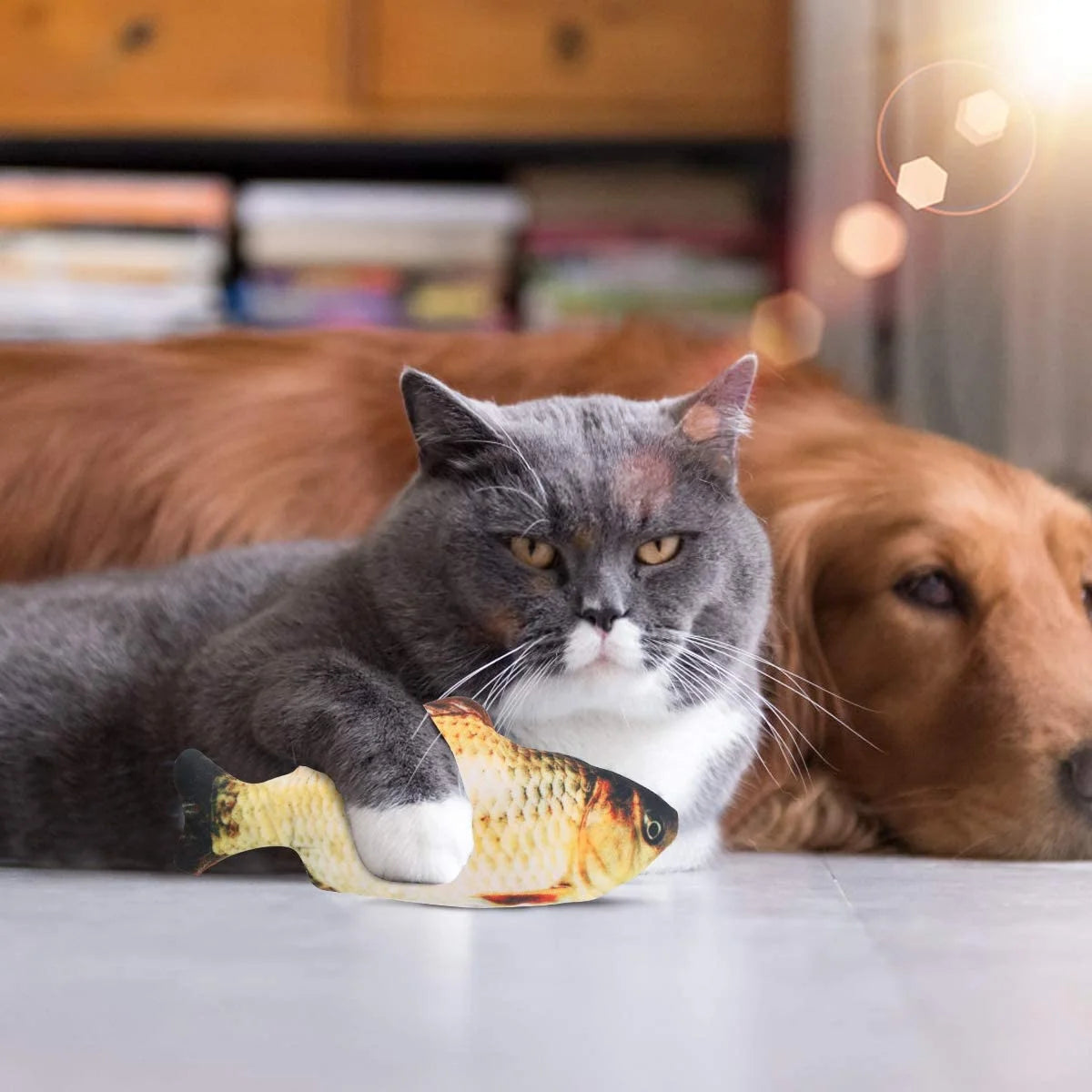 Flopping Fish Cat Toy with Catnip Bag Motion Plush Interactive Cat Toy M309209