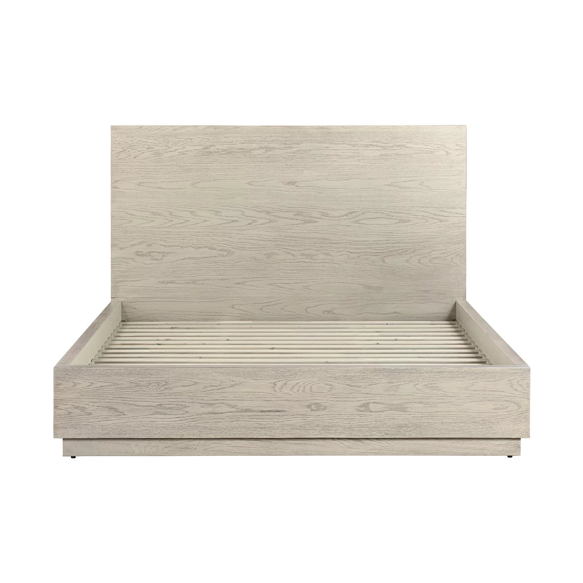 Grey Oak Wood Queen Platform Bed Frame D848