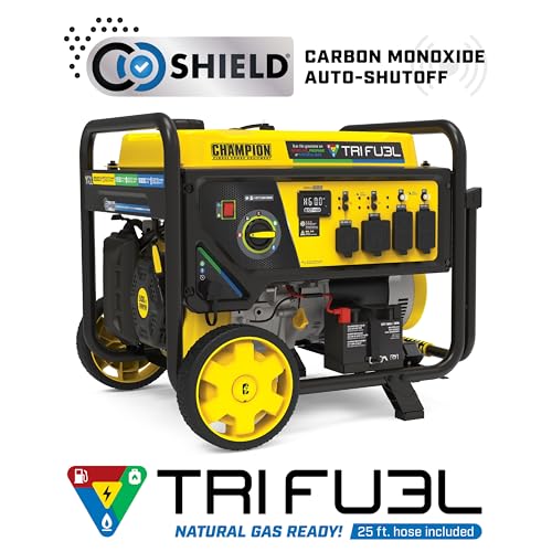 12,500-Watt Electric Start Tri Fuel Portable Generator A72454