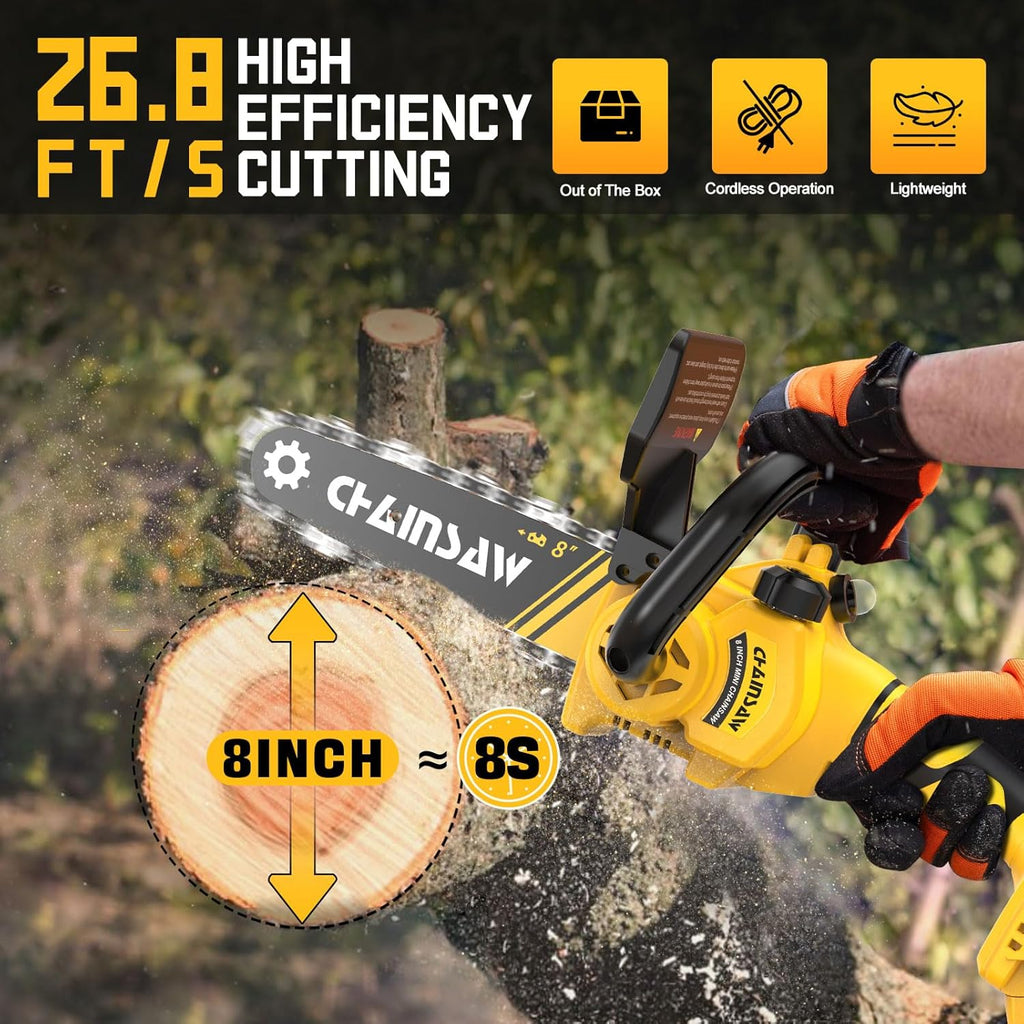 Mini Chainsaw 8 Inch Brushless Cordless Pruning Chainsaw M922