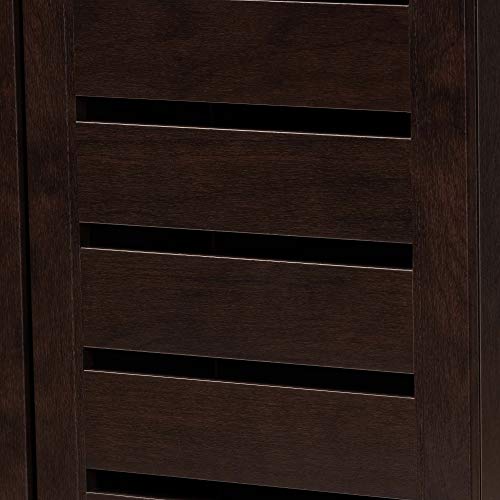 Dark Brown 3-Door Shoe Storage Cabinet E500548