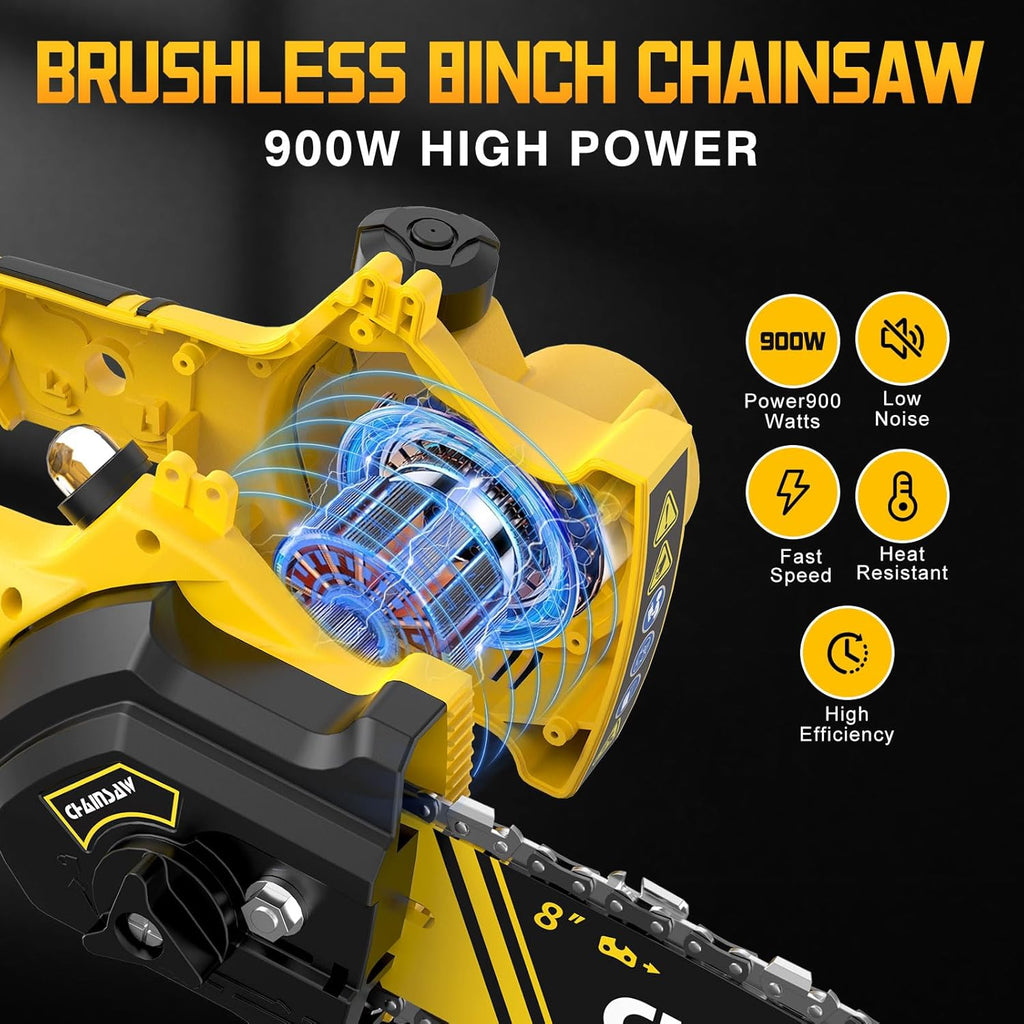 Mini Chainsaw 8 Inch Brushless Cordless Pruning Chainsaw M922