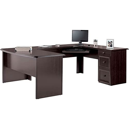 Walnut U-Shaped Executive Desk Q794435