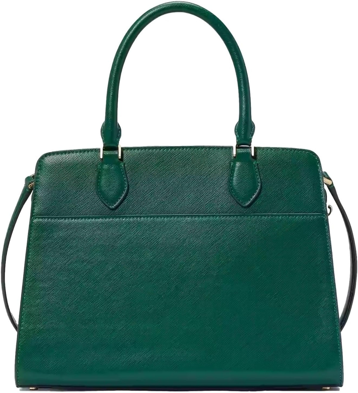 Medium Saffiano Leather Satchel Bag, Deep Jade O428636