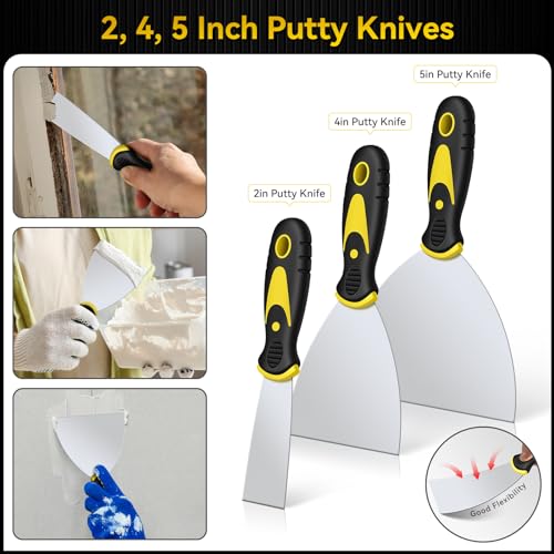 7-Piece Stainless Steel Putty Knife Tool Set E6605