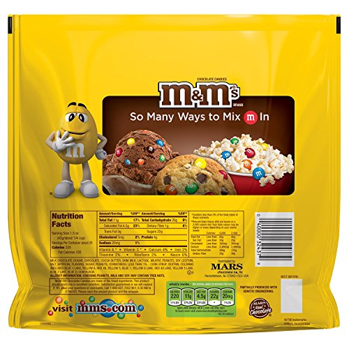 M&M's Peanut Candy, 19.2 Ounce (4 Bags) J4363