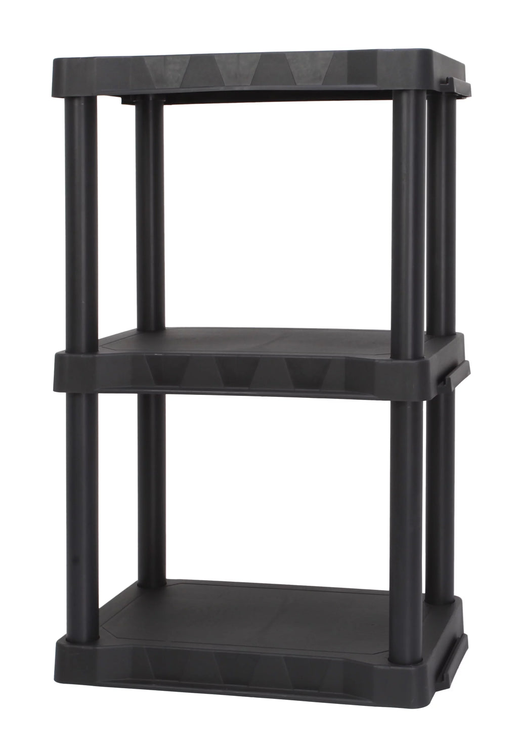 Black Plastic 3-Tier 32 H x 20.07 W x 12 D 150lb Capacity I31898