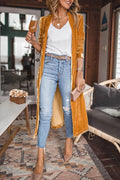 Solid Patchwork Cardigan Collar Outerwear Y432