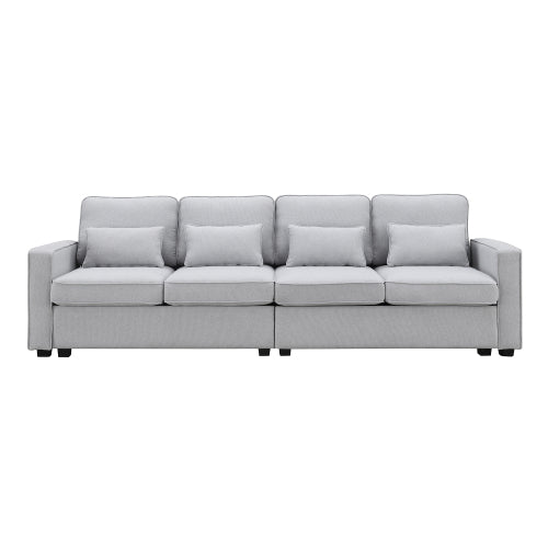 Modern Linen Fabric Sofa with 4 Pillows V42814