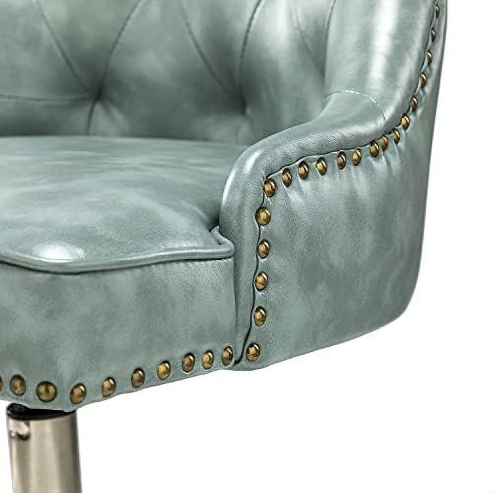 PU Leather Armless Office Chair with 5 Rolling Casters V51955