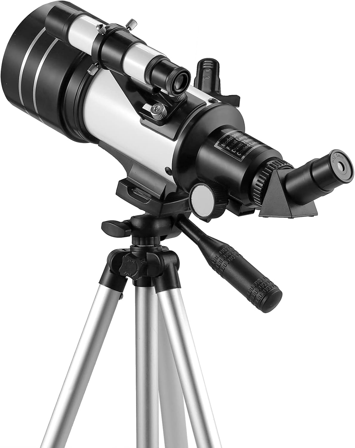 70mm Aperture 300mm Focal Length Refractor Telescope with Adjustable Tripod Stand I7389