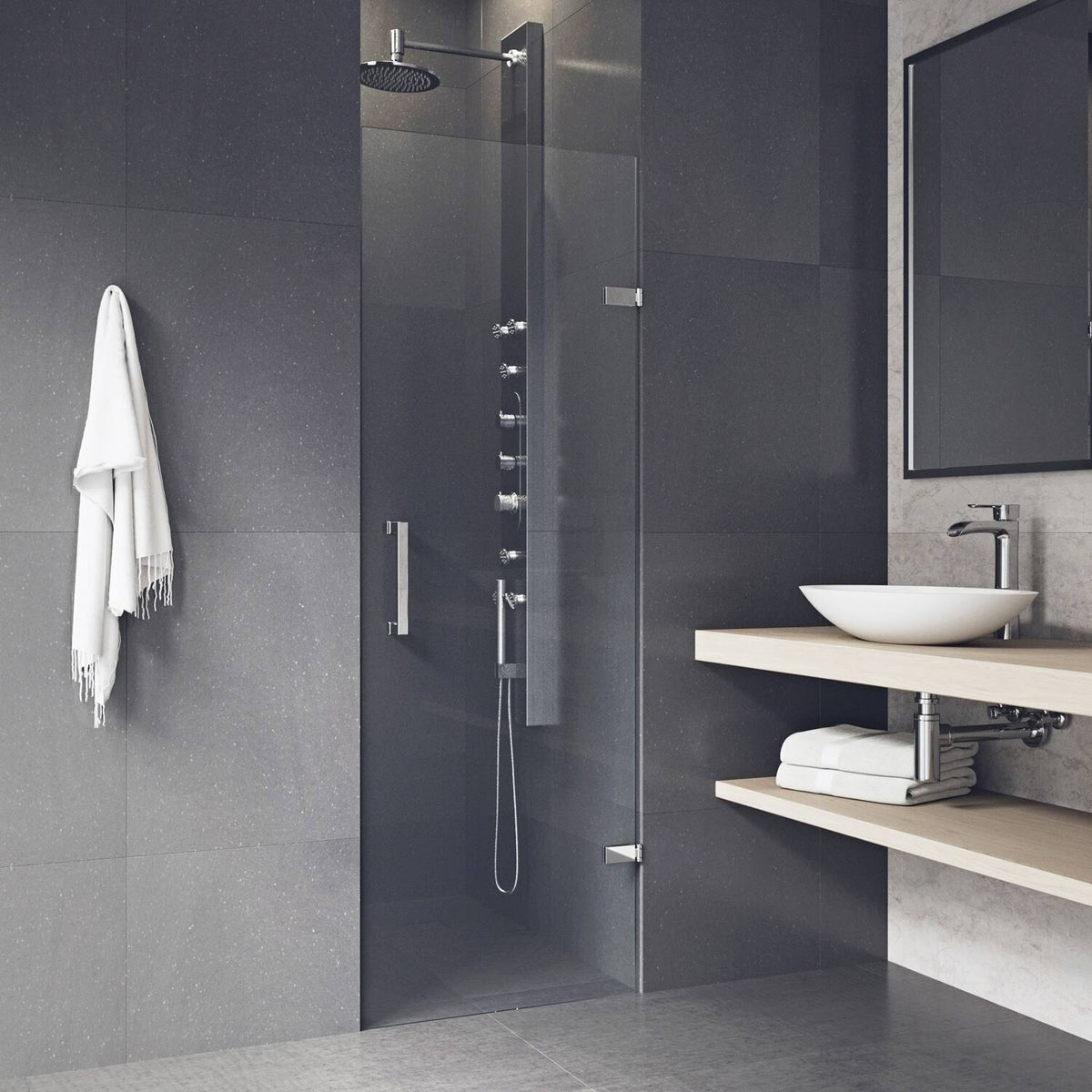 28x22 Frameless Clear Glass Shower Door A529