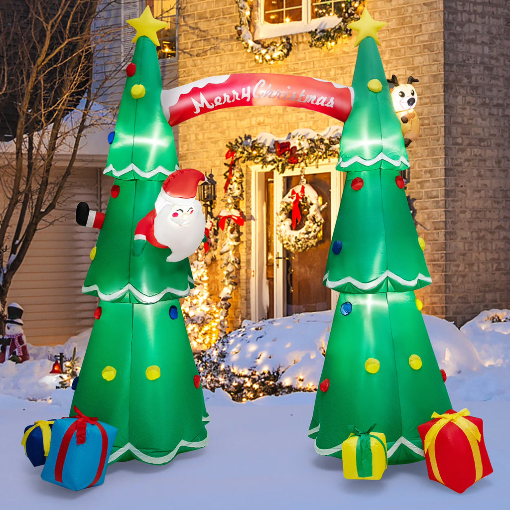10FT Tall Christmas Inflatable Arch with Air Blower & LEDs A616584