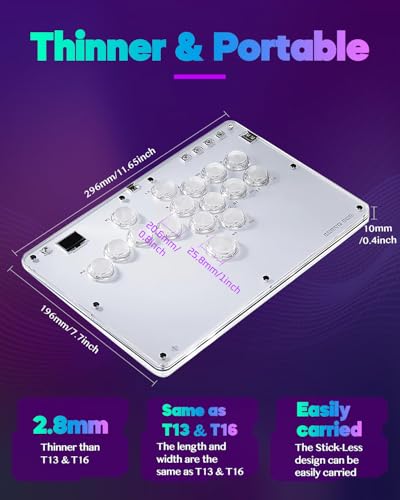 All-Button Arcade Controller 16Keys Black W16561