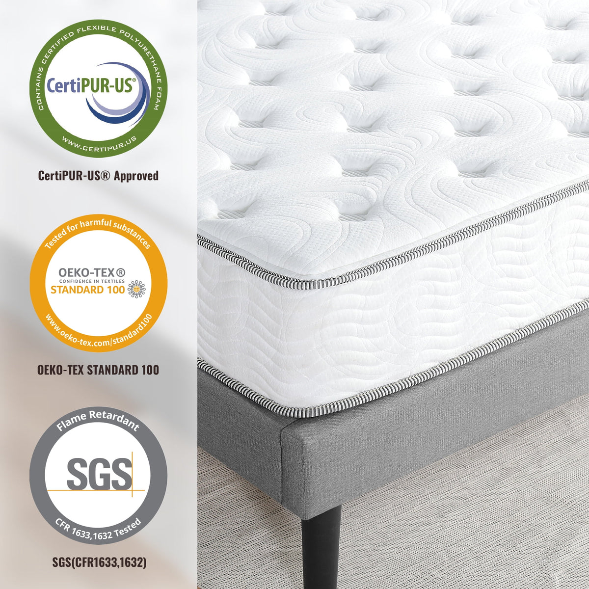 10'' Plush Hybrid Twin Mattress U581980