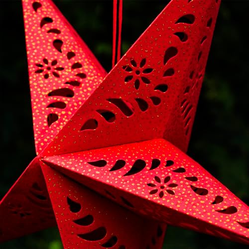 Purple Paper Star Lantern with Gold Accents P57200