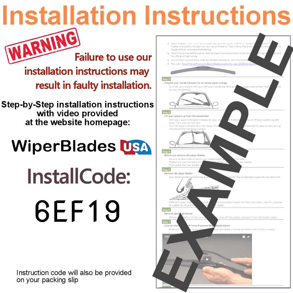 Honda Element Beam Blade Wipers Set of 3 with Rear Wiper P3850
