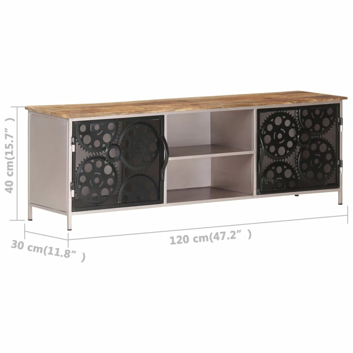 Mango Wood TV Cabinet with 2 Doors M8250