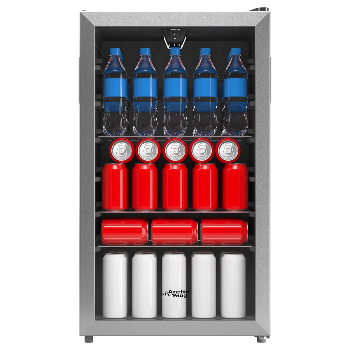 115-Can Beverage Fridge & Cooler Stainless Steel R967626