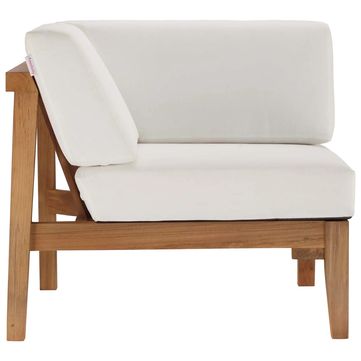 Natural White Teak Wood 3-Piece Sectional Sofa Set X17117
